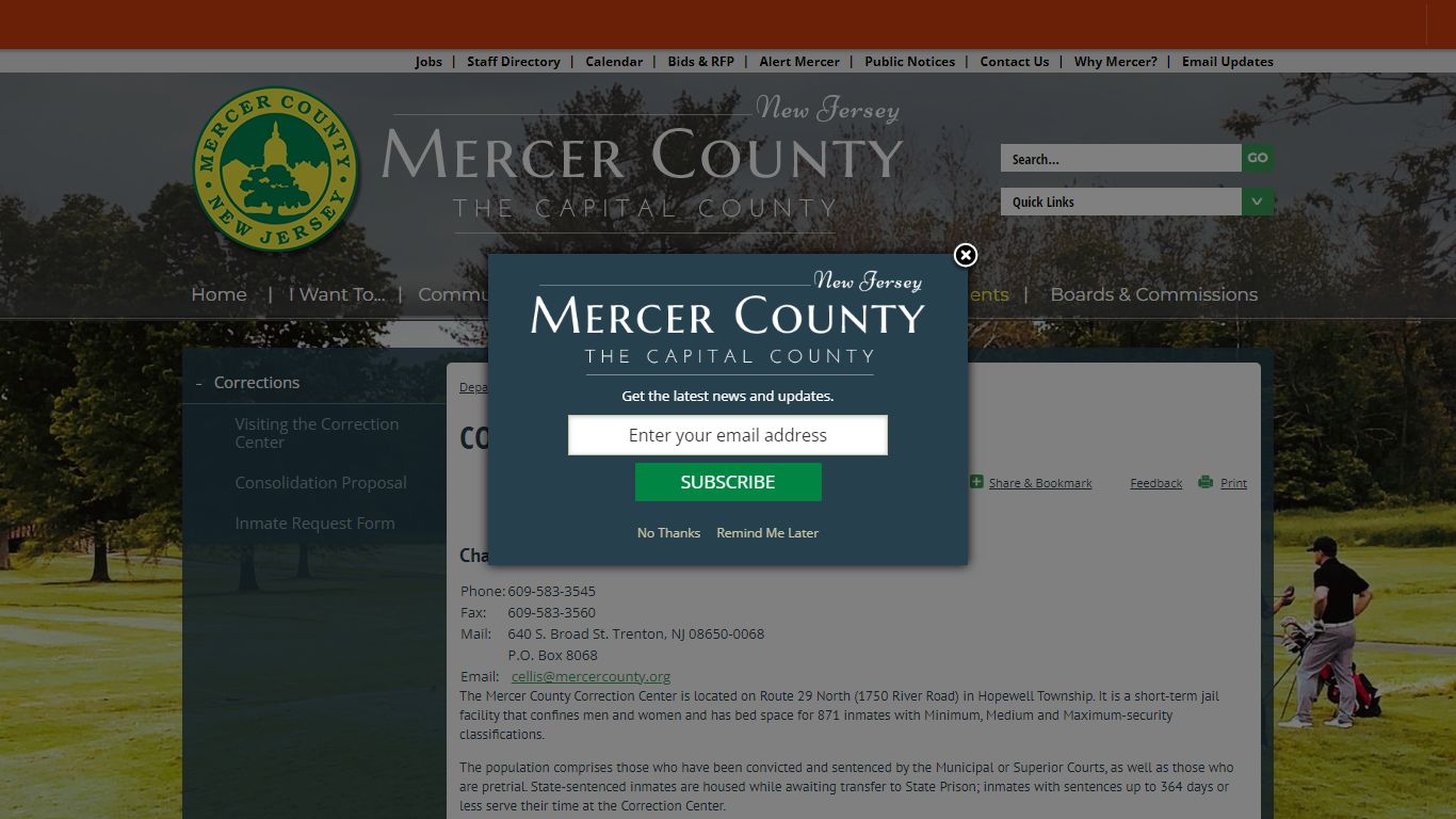 Corrections | Mercer County, NJ